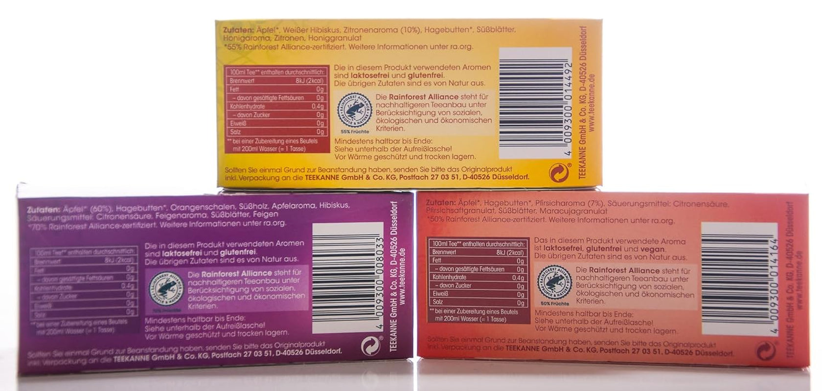 Teekanne čajová sada 3 sortimenty, italský citron, středomořská broskev a turecké jablko, 155 g