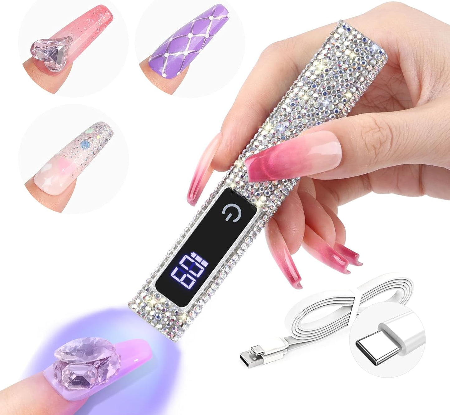 Saviland U V Lampe Für Gelnägel: Mini U V Lampe Für NägelSchützen Sie Die Haut Wiederaufladbar Klein LED Nagellack Trocknergerät Für Nagellack Aufbaugel Tipy na nehty Nagelkleber Geschenke Für Frauen