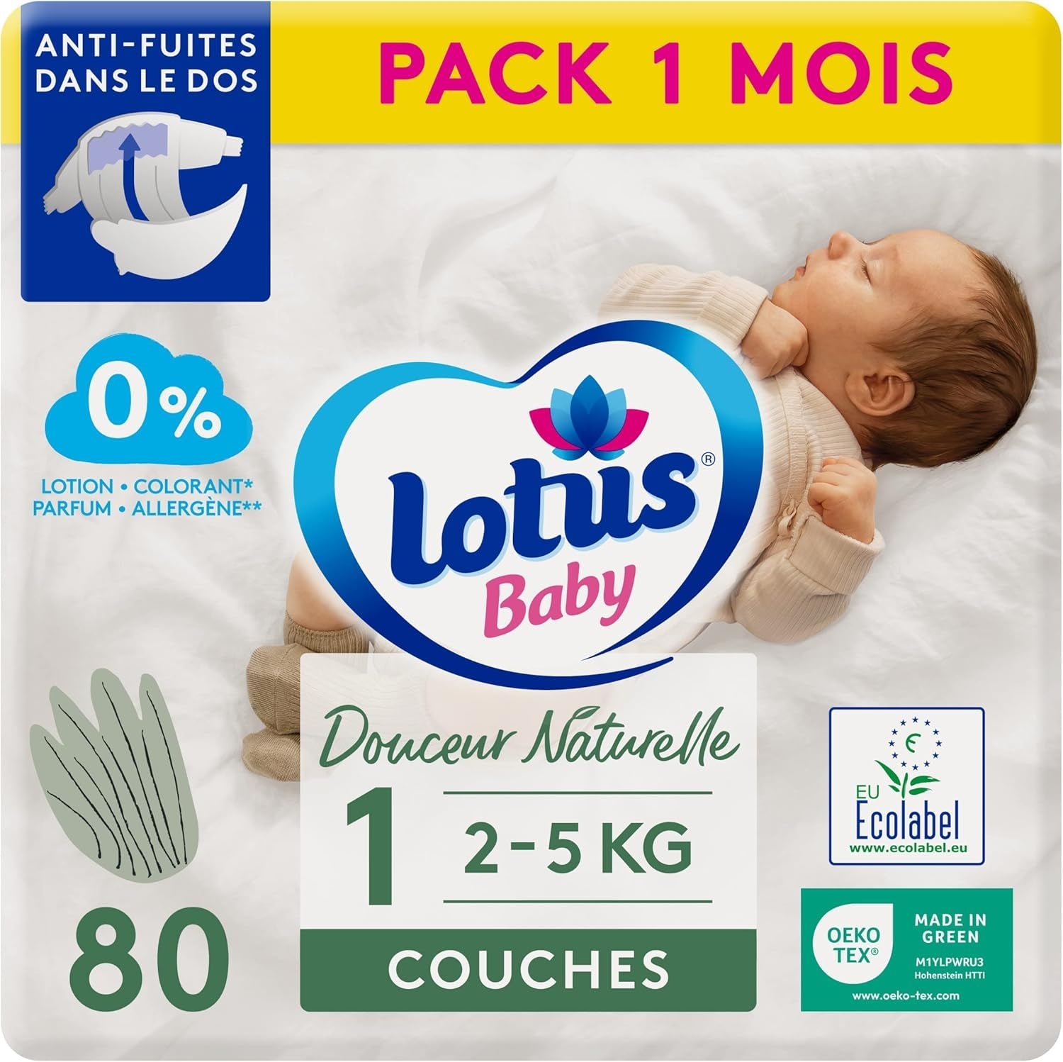 Douceur Naturelle – Velikost 3 plen (5-9 kg) Balení 1 měsíc – 172 plen