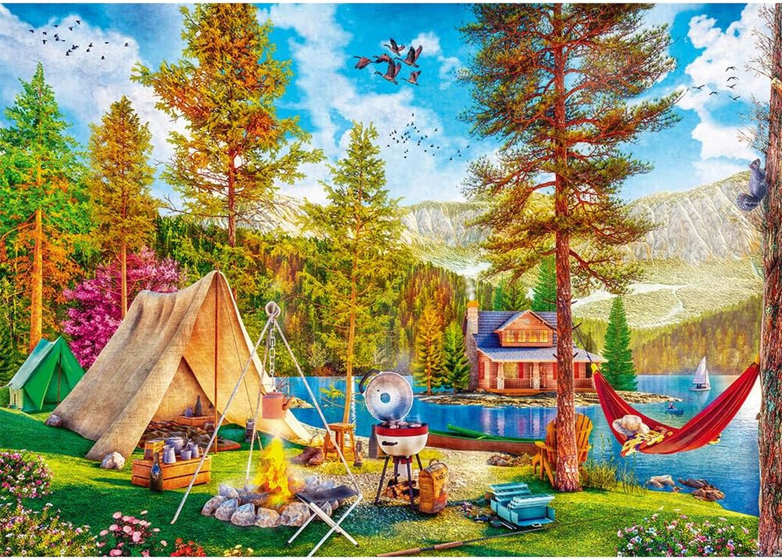 Trefl - Puzzle 2v1: Letní relaxace - 2 X 500 dílků - Sada dvou hlavolamů, DIY, kreativní zábava, pro dospělé a děti 10+ Puzzle Naty Shop