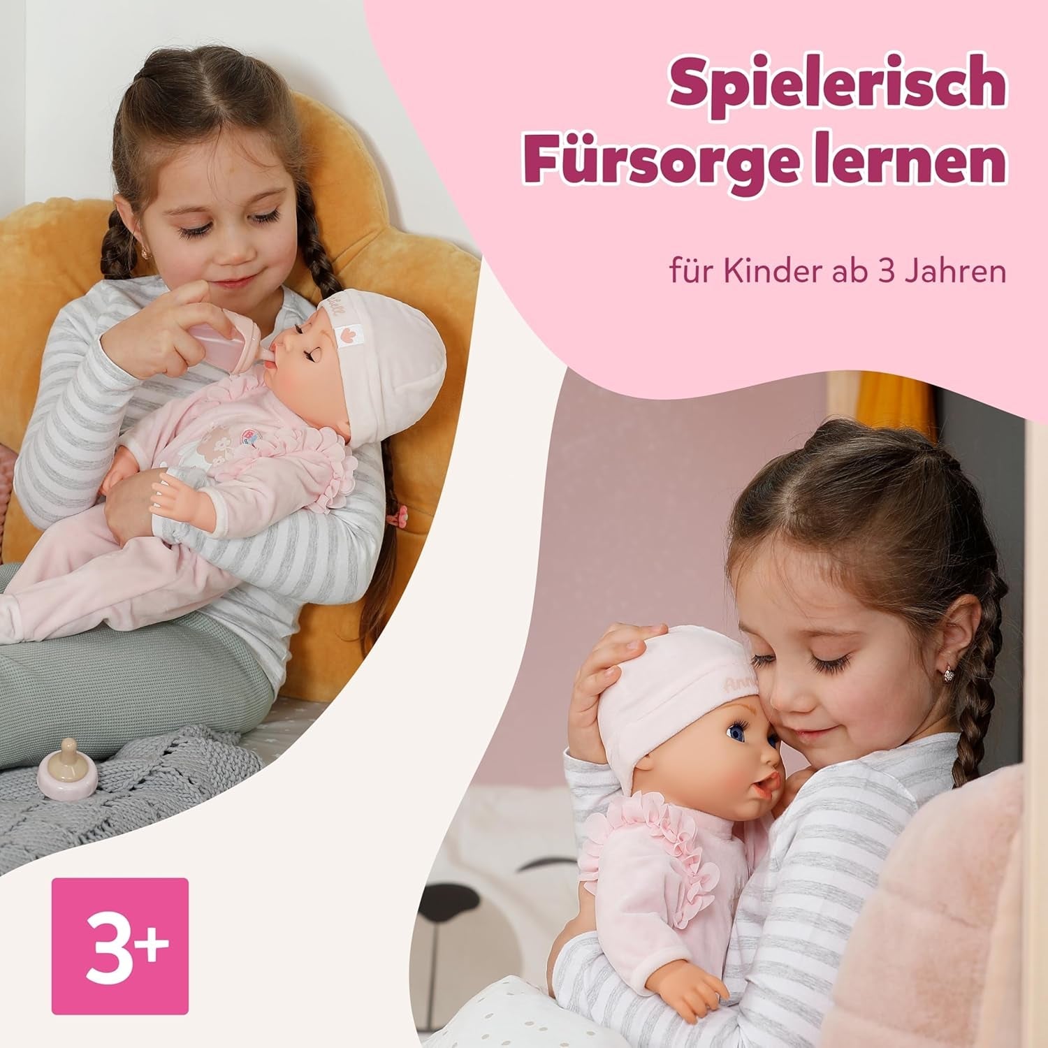 BABY Born Annabell 43 cm - Měkká panenka se 7 elektronickými funkcemi a zvukem - Vhodné pro děti od 3 let - Panenka obsahuje příslušenství - Vyžaduje baterie