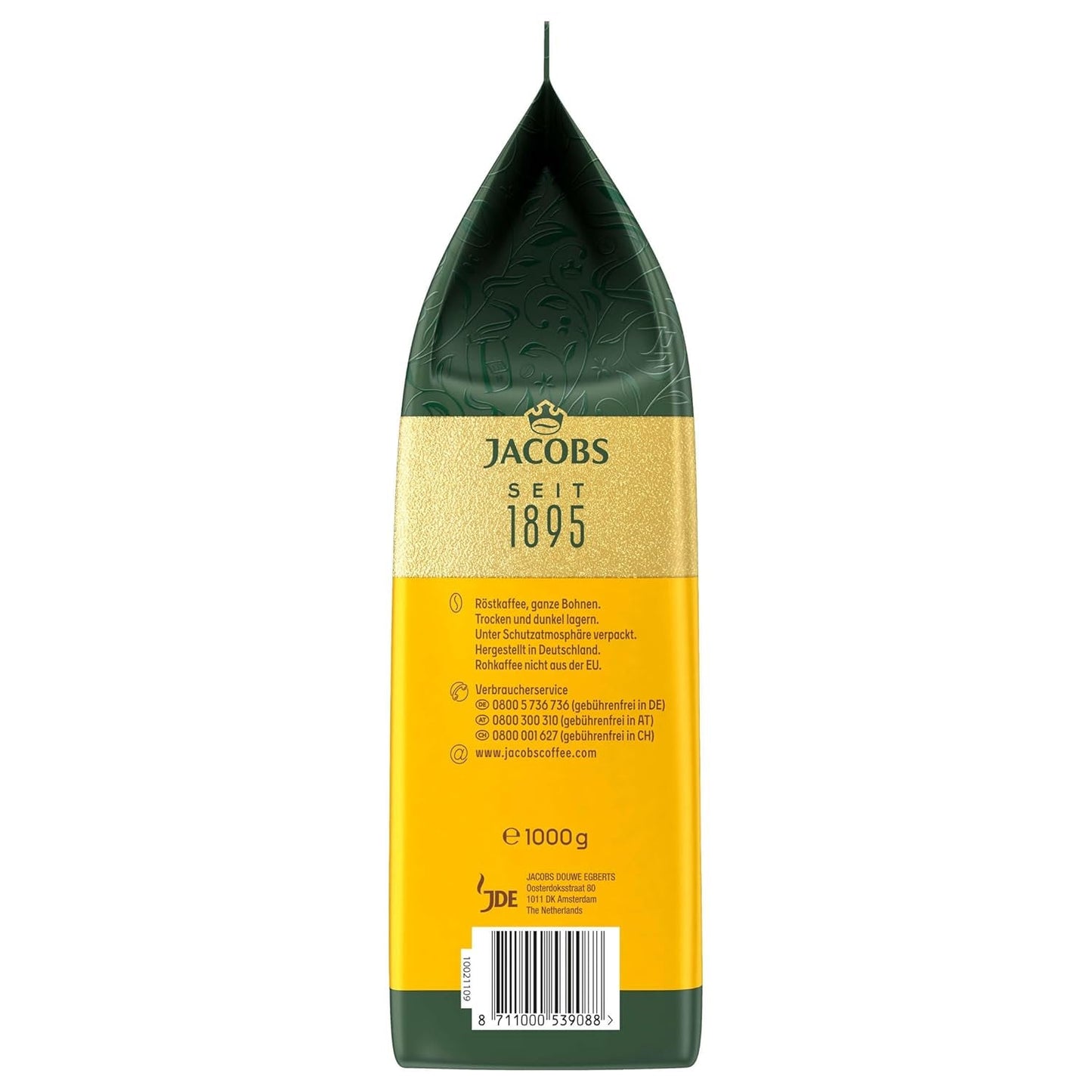 Jacobs Expert Roast Cafe Crema Gold, celá zrnková káva (4 x 1 kg)