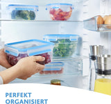 Emsa 515585 Food Clip & Close | 3dílná sada | plast | průhledná / zelená | 0,55 / 1 / 2,2 litru Naty Shop boxy na skladování potravin