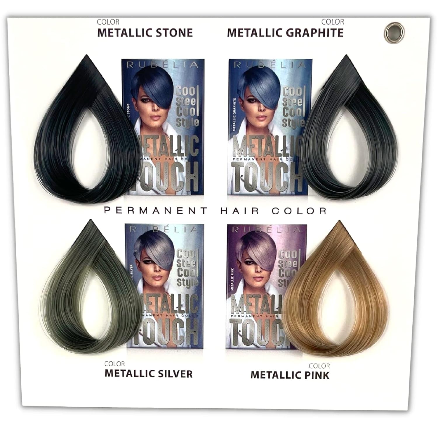 Metallic Touch permanentní barva na vlasy - Metallic Silver, 1 balení - 115 ml Barva na vlasy Naty Shop