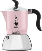 Indukční kávovar Bialetti Fiammetta, 2 šálky (100 ml), vhodný pro všechny typy varných desek, elegantní design, černá