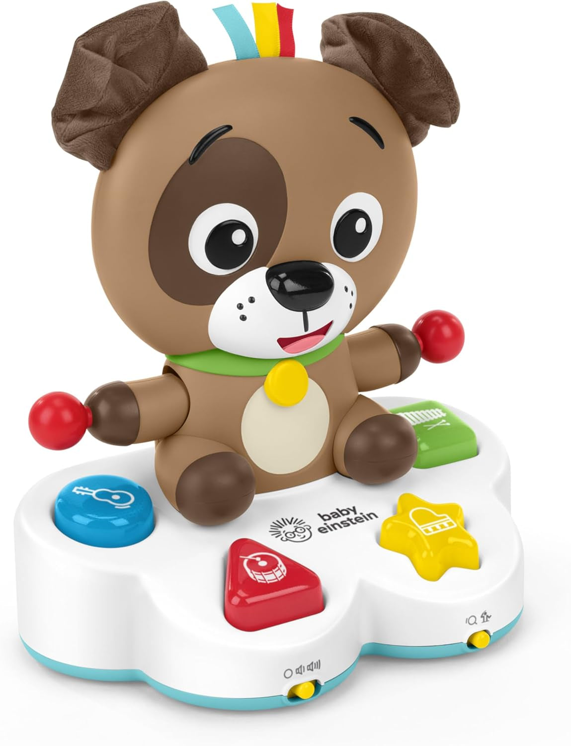 Hudební výuková hračka Baby Einstein, Drum & Learn Dean – multisenzorická hračka pro miminko, 2 herní režimy, barvy, tvary a nástroje, 50+ zvuků, od 6 měsíců Hračky pro miminka Naty Shop