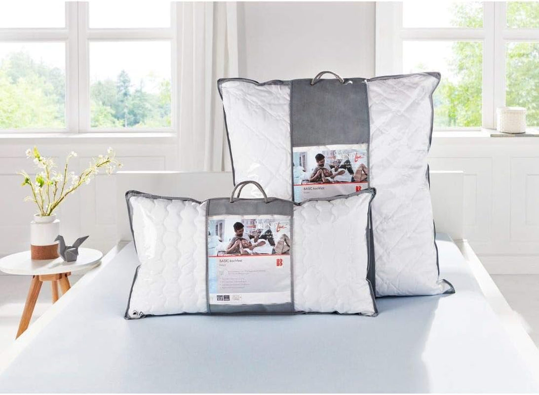 Polštář Badenia Trendline Comfort s bavlněným potahem, 40 X 80 cm, bílý, certifikováno Oeko-Tex, vyrobeno podle německého standardu kvality Naty Shop standardní polštáře