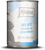 MjAMjAM - prémiové mokré krmivo pro kočky - křehká kachna a drůbež s lahodnou mrkví, 1 balení (1 x 400 g), bez obilovin s extra masem