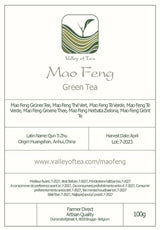 Zelený čaj Mao Feng Huangshan - slavný čínský čaj z Huang Shang - žluté hory Maofeng Lístky zeleného čaje Čína Čaj Mao Feng Organický zelený čaj Čínský zelený čaj Zelený čaj