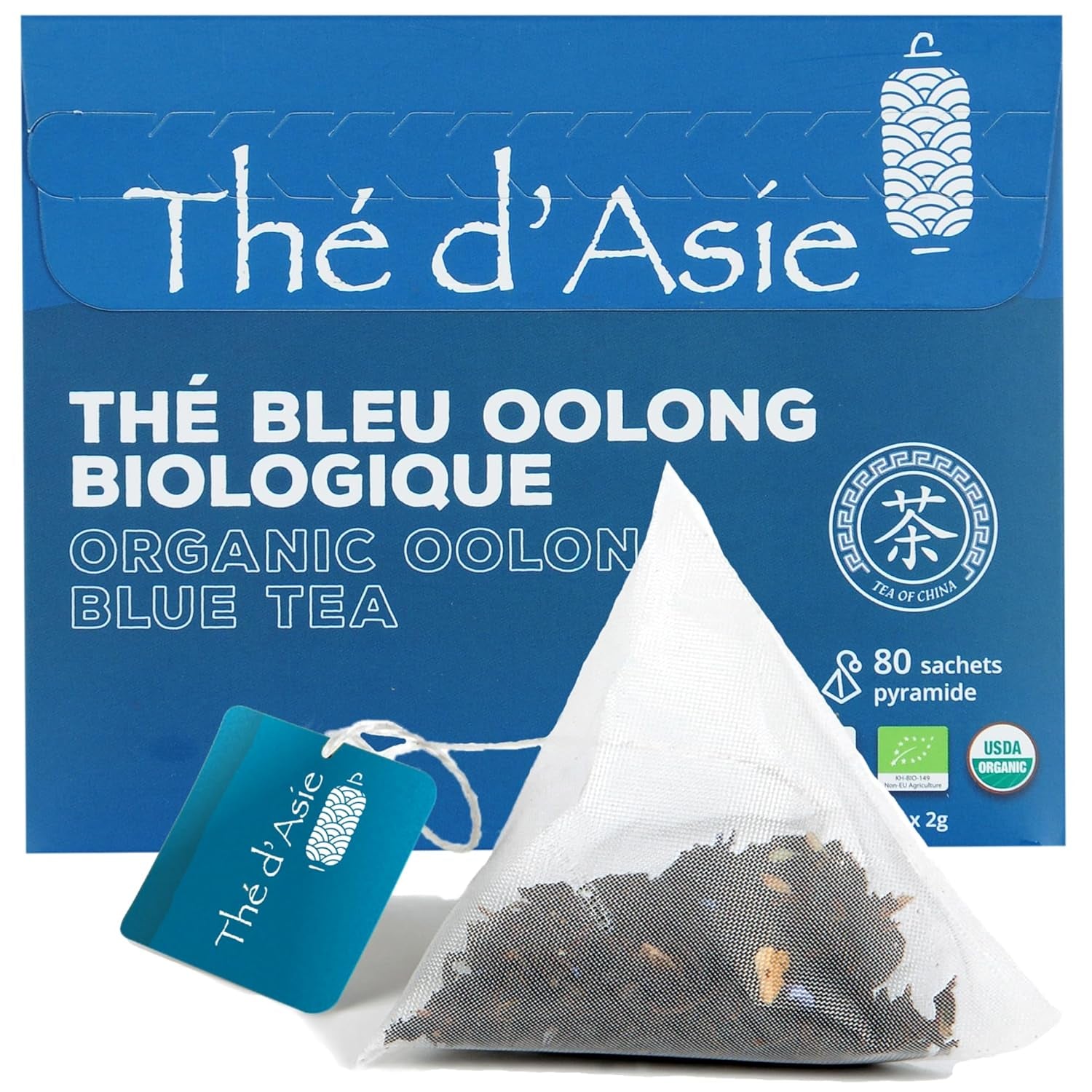 Khla - Bio Oolong Tea 100 G - Modrý čaj - Přírodní sypaný čaj - Organický asijský čaj - Sypaný a řezaný - Bylinný a louhovaný čaj - Z Číny