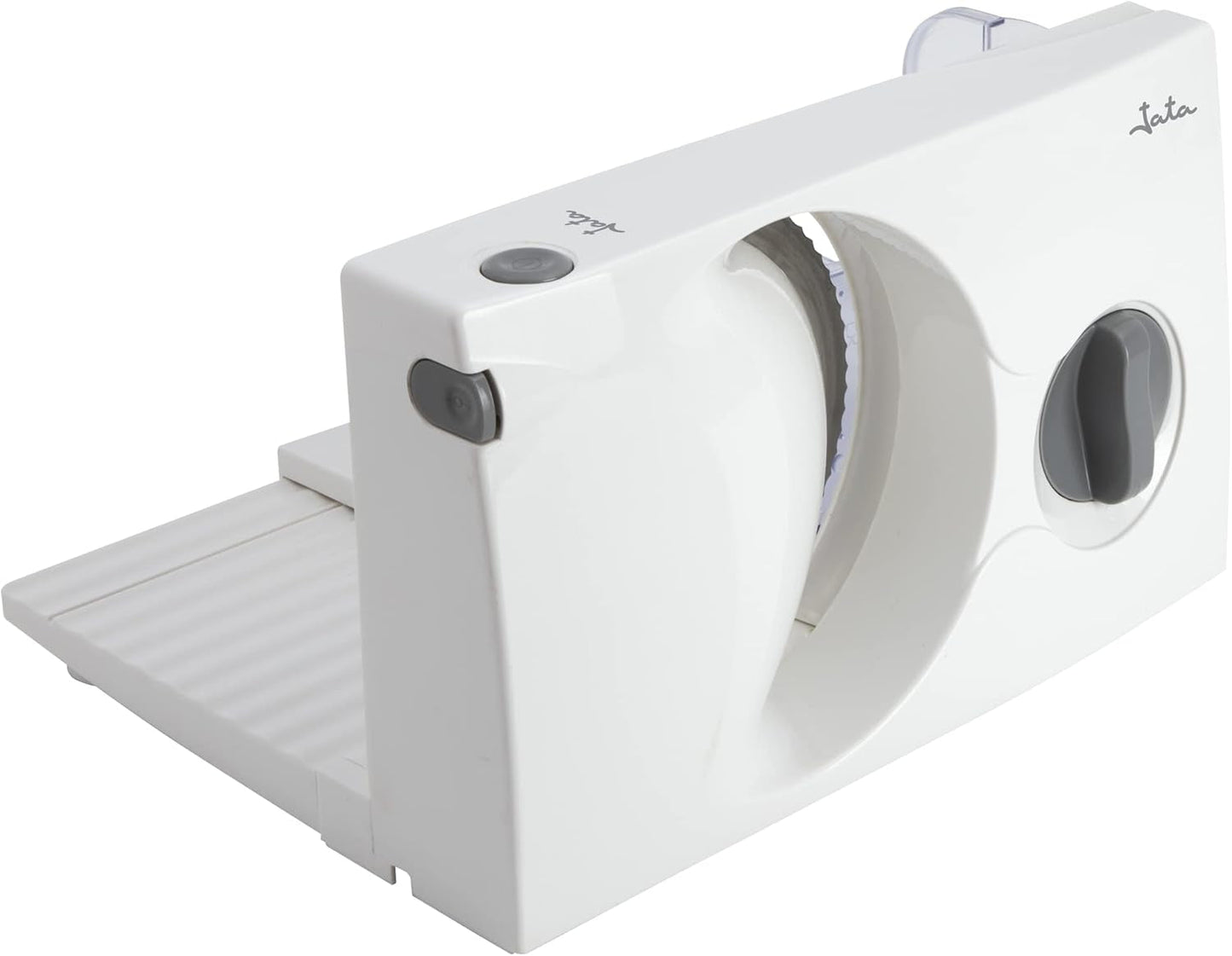 Kompaktní elektrický kráječ JECF0300, vyjímatelná čepel z nerezové oceli, průměr 170 mm, ovládání tloušťky 0 až 15 mm, 150W struhadla a kráječe Výchozí název Naty Shop