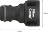 Fiskars Faucet Connector, pro faucety, Ø 21 mm (G 1/2"), FiberComp, univerzální velikost, 10 g, černá/oranžová, 1027053