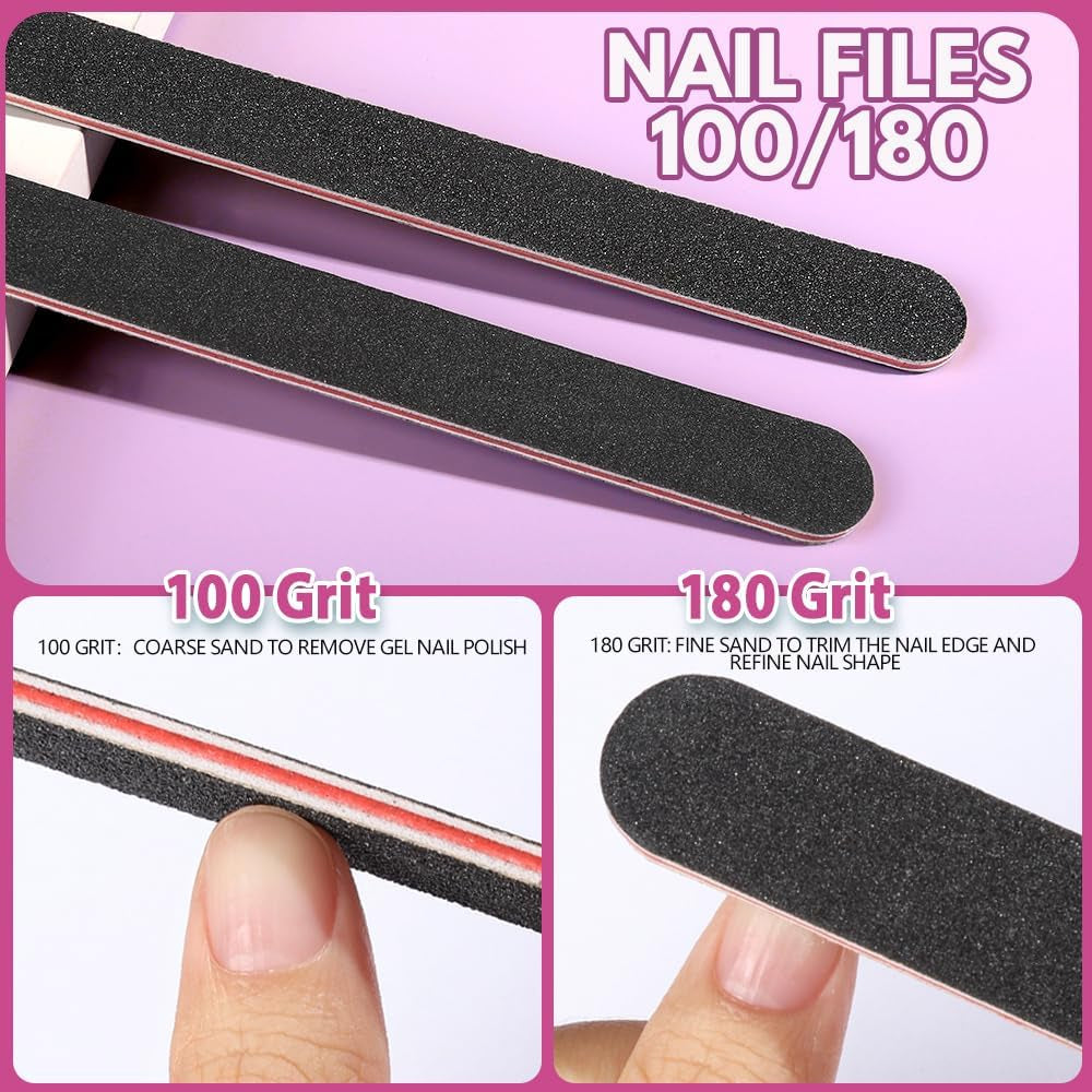 FANDAMEI 20 Stücke Buffer Für Nagel, Nagelfilen Für Gelnägel, Profi Nagelfeile 100/180, Polierfeile Fingernägel, Filen Für Gelnägel, Manikúra & Pedikúra Set