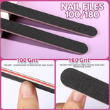FANDAMEI 20 Stücke Buffer Für Nagel, Nagelfilen Für Gelnägel, Profi Nagelfeile 100/180, Polierfeile Fingernägel, Filen Für Gelnägel, Manikúra & Pedikúra Set