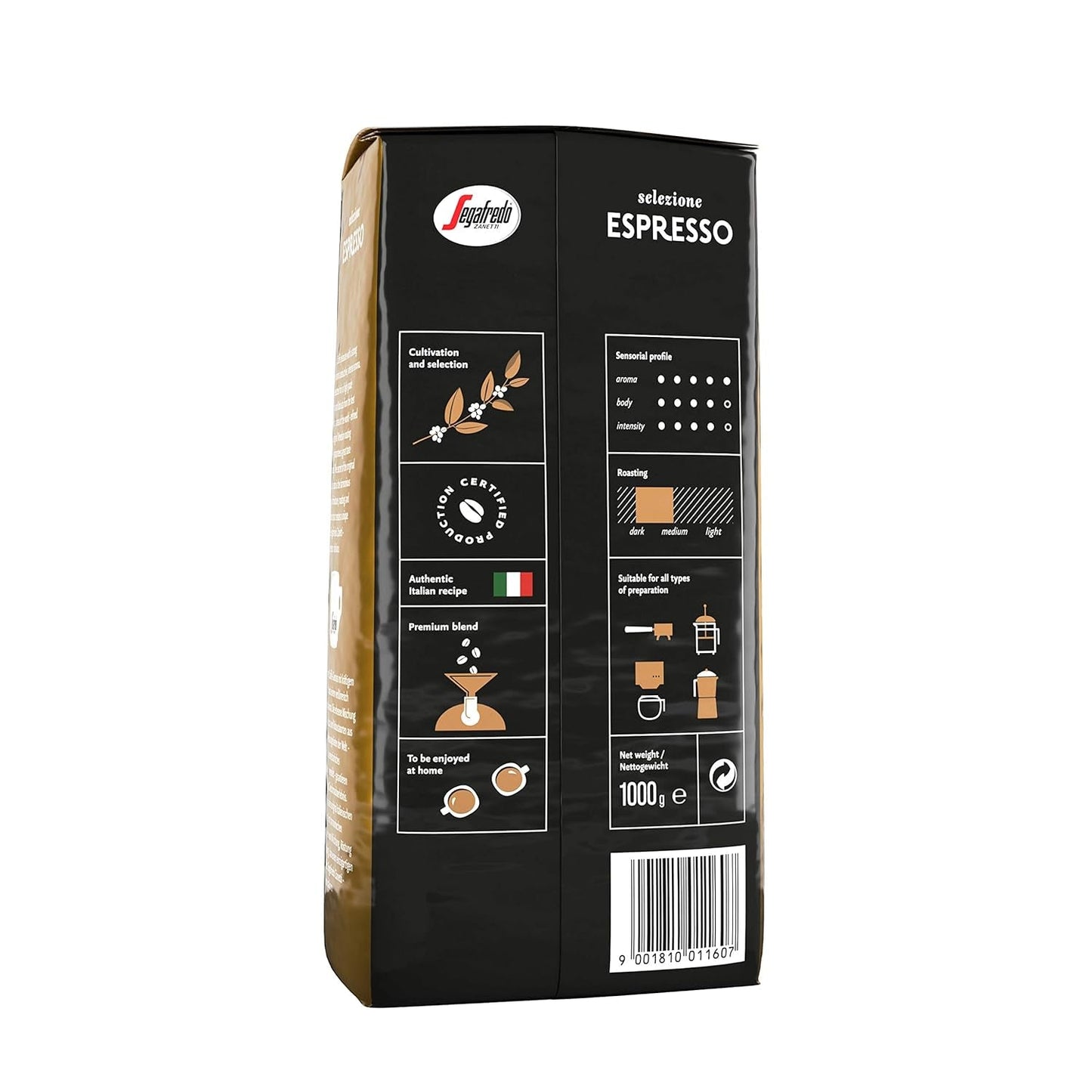 Segafredo - Výběr zrnek espressa - 8x 1 kg