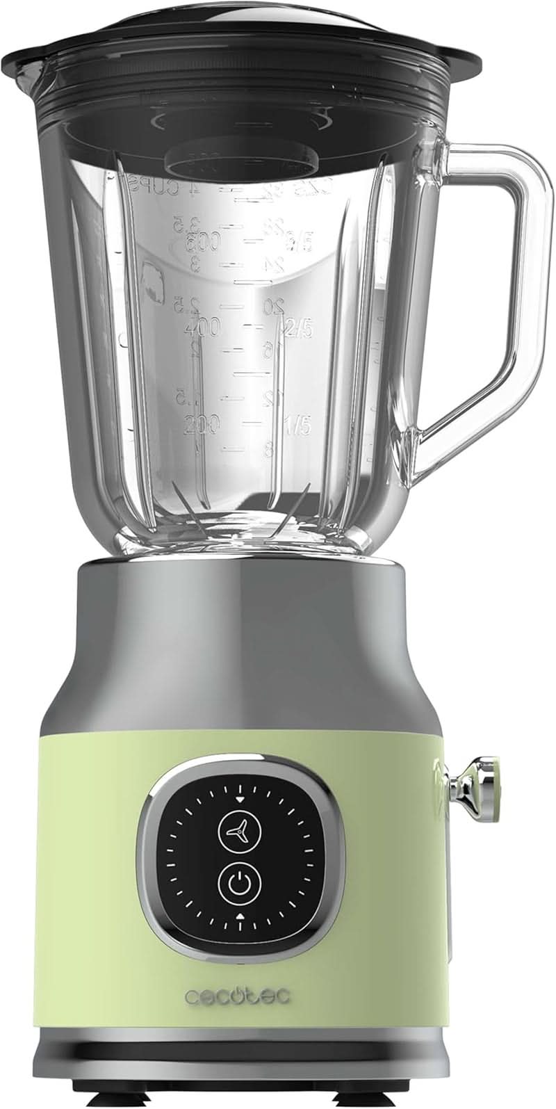 Cecotec Standmixer Retro Retrotwist Green. 800W Maximale Leistung, Pulse-Funktion, 4-Klingen-Messer Mit Schwarzer Titanbeschichtung Und 1L Krug, Vintage-Design v Grün Kitchen Naty Shop