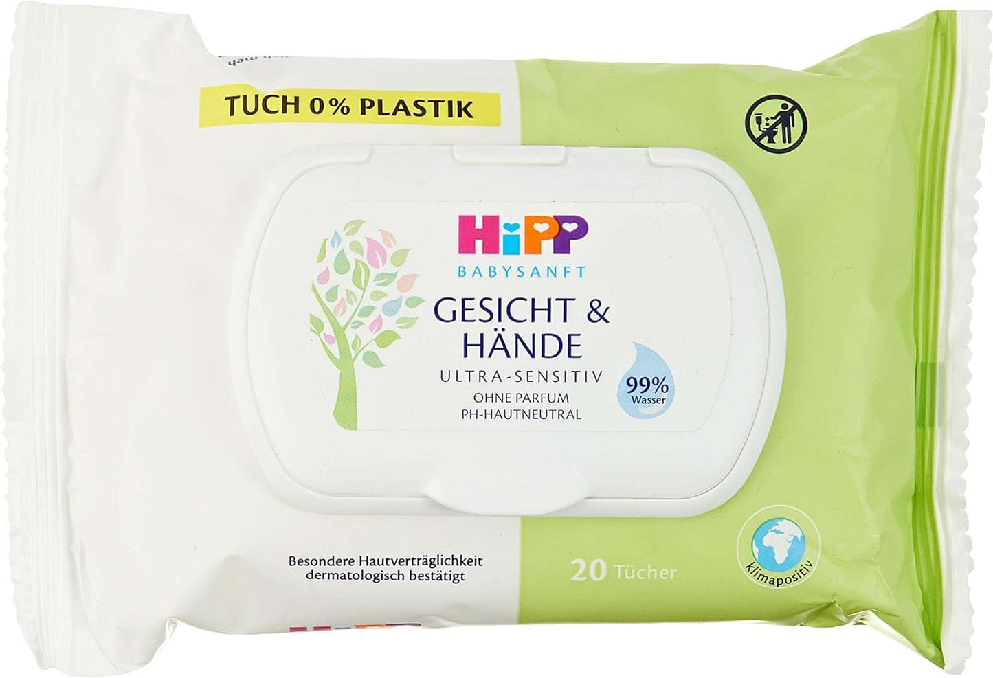 HIPP Babysanft Gesicht & Handtücher, Feuchttücher 12X 20 Stück. Obchod Naty