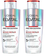 L'Oréal Paris Elvital Bond Repair Shampoo, Jemné čištění pro opravu vlasů Sprcha a koupel L'Oréal 2 x 200 ml Bond Repair Shampoo