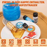 Essbarer Glitzer - 3 Torten Kuchen Deko Essbare, Metallic Lebensmittelfarbe Flüssiges, Jedlé třpytky Für Muffin, Koktejl, Marshmallows - 10 ml Naty Shop