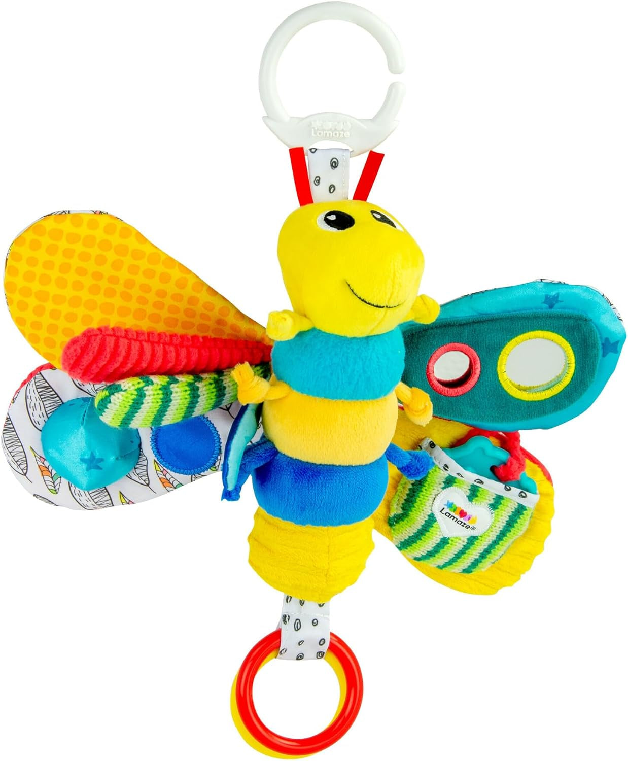 Lamaze "Freddie the Firefly" Clip & Go Baby Toy, vysoce kvalitní hračka pro batolata, klipsová hračka pro posílení vztahu mezi rodiči a dítětem, od 0 měsíců, více barev Bebe Toys Naty Shop Freddie Firefly