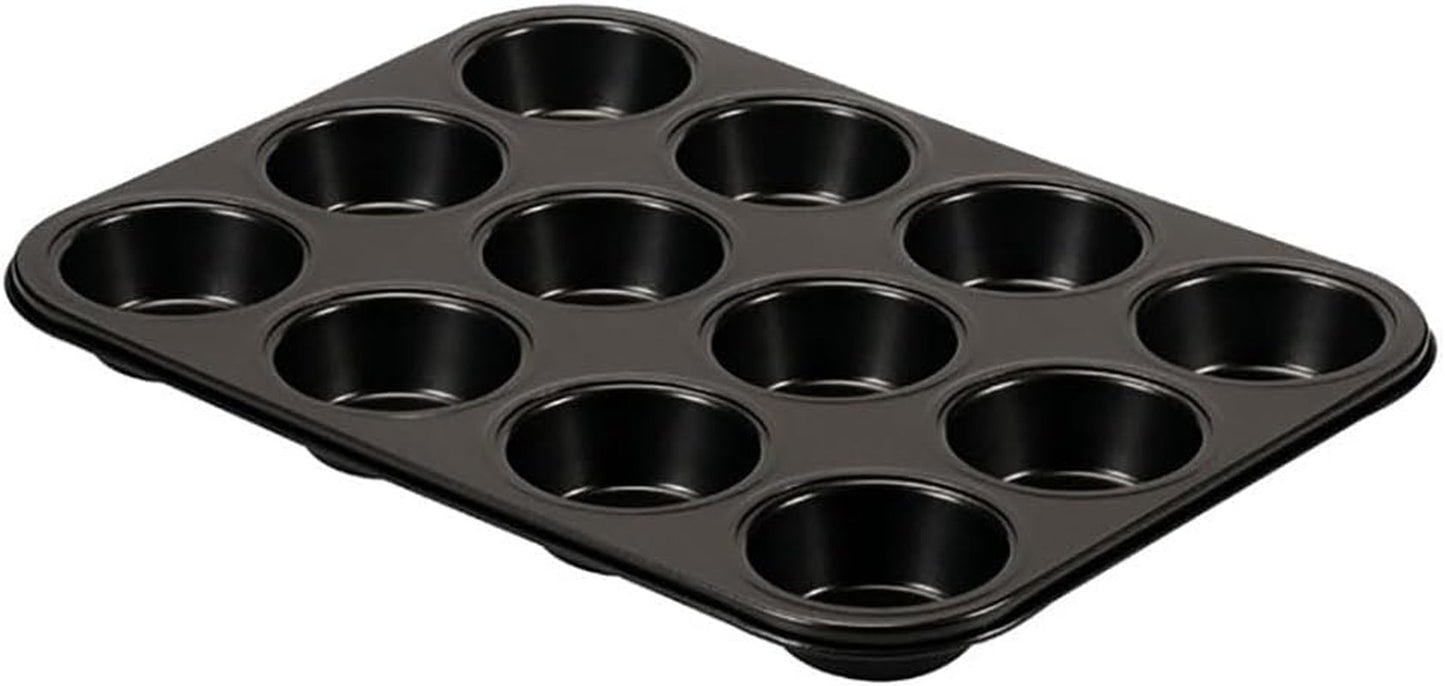 , Forma na 6 muffinů 18,5x27cm, černá Formy a plechy Naty Shop 12 Muffins