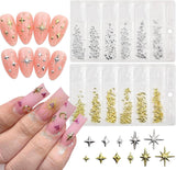 400 ks Stern Nail Charms Gold Silver, Charms Nägel Zubehör, Nagel Deko, Nail Art Zubehör, Nagel Charms, Nagel Steine, Nail Design, Charms Für Nägel
