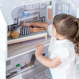 Obří domeček pro panenky Teamson Kids Olivia's Little World s nábytkem a doplňky, dřevěný domeček pro panenky, 3patrová herní sada pro panenky 30 cm, věk 3+
