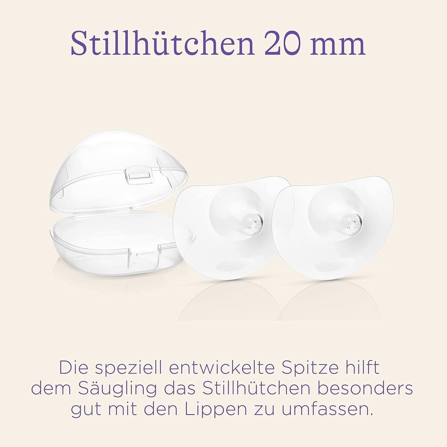 Lansinoh Stillhütchen 20 Mm (Größe 1), 2 Stück Inkl. Úložný box - Angenehmes Tragegefühl - Trotz Anlegeschwierigkeiten Weiter Stillen Příslušenství Jídlo a kojení Bebe Naty Shop