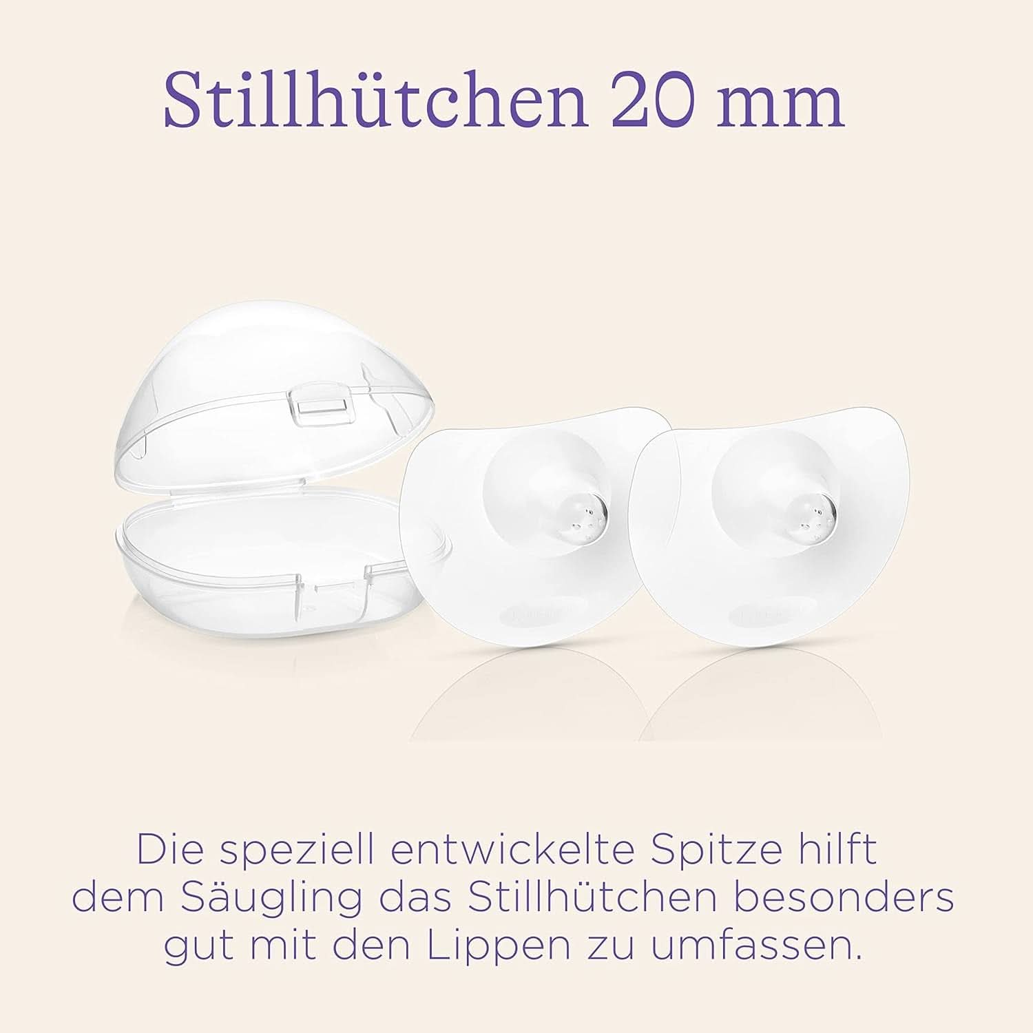 Lansinoh Stillhütchen 20 Mm (Größe 1), 2 Stück Inkl. Úložný box - Angenehmes Tragegefühl - Trotz Anlegeschwierigkeiten Weiter Stillen Příslušenství Jídlo a kojení Bebe Naty Shop