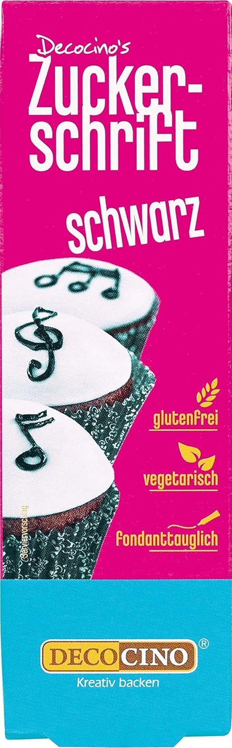 Nápisy s červeným cukrem Decocino - Nápisy potravinářské barvy - Praktická tuba na etiketování fondánu a polevy - Pečicí ozdoby na dorty, dorty a cupcaky! (balení 2 ks)