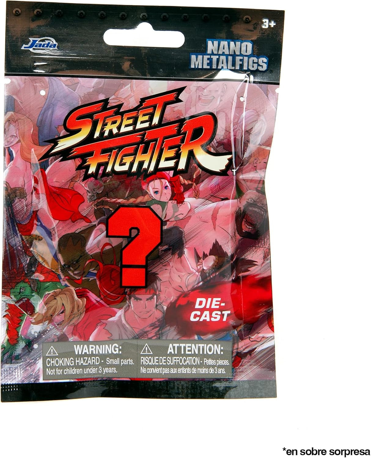 Figurka Jada Toys Street Fighter (1X Mystery Fig in Blind Pack) - Detailní sběratelská figurka Nano (4 cm), 1 ze 13 kovových figurek Street Fighter pro fanoušky a sběratele ve věku 3+, vlna 1 Akční figurky Naty Shop