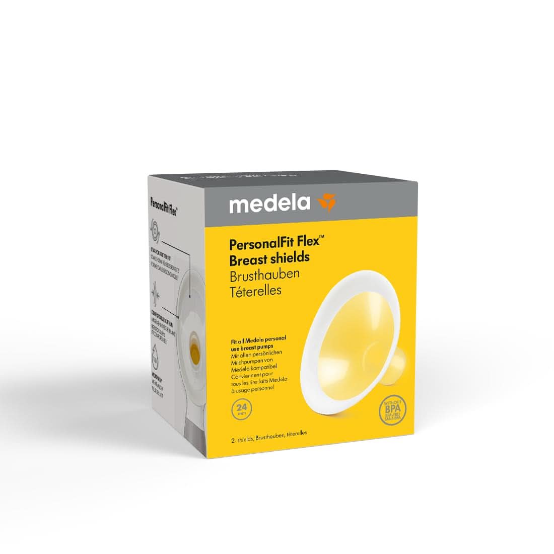 Medela Personalfit Flex přikrývka na prsa Příslušenství Jídlo a kojení Baby Naty Shop White M (balení 2 kusů)