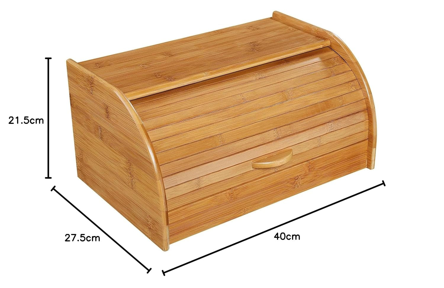 54118 Koš na chleba, bambus 40 x 26 x 20 cm, hnědý, 40.x 27,5 x x 21,5 cm Dózy na potraviny Naty Shop