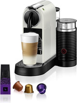 Nespresso EN167.W Citiz kávovar na kapsle, vysokotlaká pumpa a ideální regulace teploty, bez Aeroccino (napěňovač mléka), funkce úspory energie, 1260 W, krémově bílá, 37,4 x 11,9 x 25,5 cm