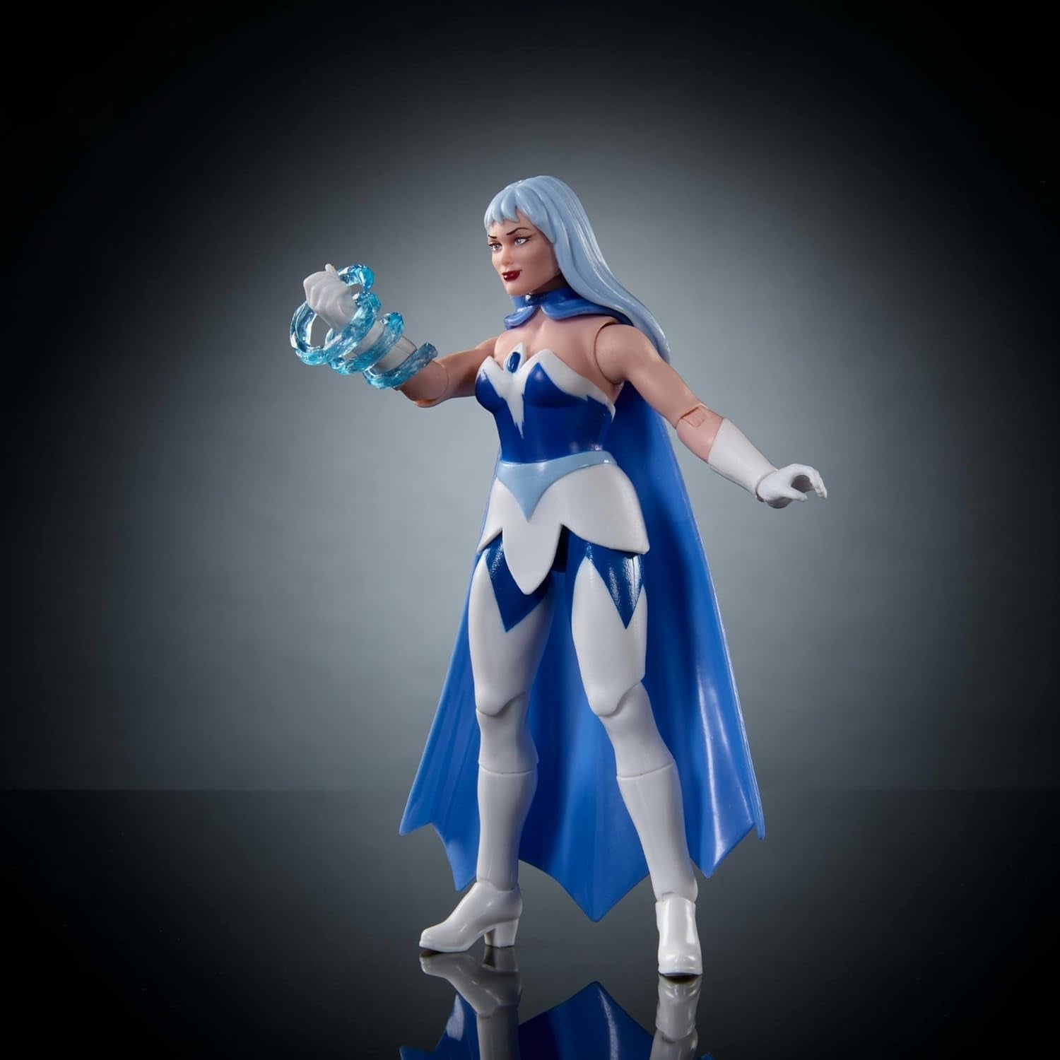 Masters of the Universe Origins Kolekce akční figurky Cartoon Frosta, asi 14 cm vysoká, z televizního seriálu z 80. let minulého století, princezna moci s ledovou silou, detailní design a plášť, akční figurky JBM87 Naty Shop