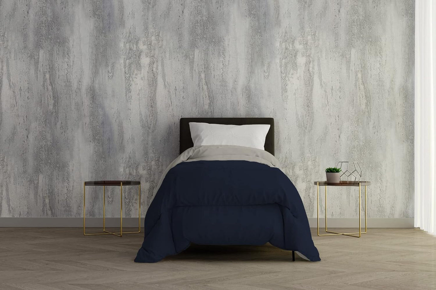 Italské povlečení, zimní přikrývka, šedá/krémová, 250X200Cm Přikrývky a přikrývky Naty Shop Tmavě modrá/světle šedá 150X200Cm