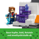 LEGO Minecraft Badlands Mine Videohra Minařská sada hraček pro chlapce a dívky ve věku 8+ Zábavná stavebnice Kostky Dobrodružná sada Dárek k narozeninám 21263 Stavebnice Besuche den LEGO-Store