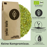 BIO Yerba Mate Tea 1 kg ● Originální ● Zralé ● Nepražené ● Sušené na vzduchu ● Nekuřácké ● Bez plastů ● Fair Trade ● Čaje maté z listů maté, kousků maté a prášku z listů maté ● DE-ÖKO-006