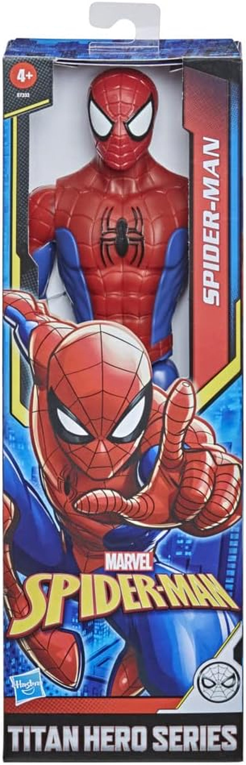 Marvel Titan Hero Series Akční figurka Spider-Man 30 cm vysoký superhrdina s pohyblivými končetinami Kompatibilní s dalšími hračkami Spider-Man Pro děti Akční figurky 5+ Naty Shop