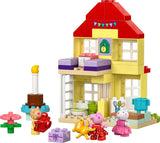 LEGO DUPLO Peppa's Birthday House: Kreativní hračka pro 3 postavy, stavějte a přestavujte domeček pro 2leté děti, chlapce a dívky, podporuje zručnost 10433 Stavebnice Besuche den LEGO-Store