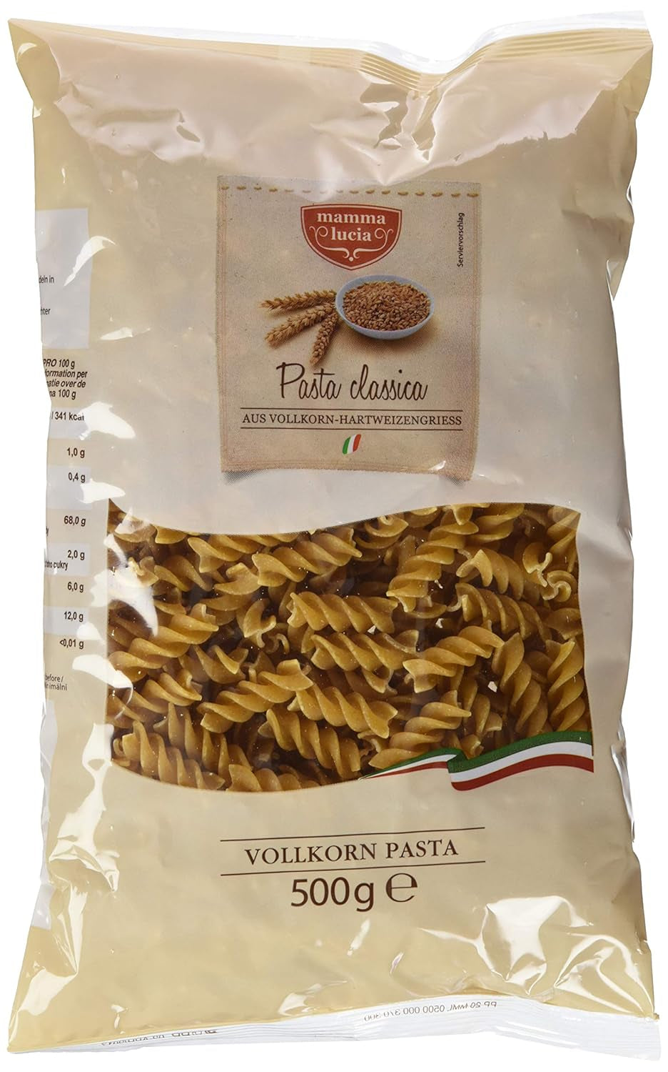 Celozrnné těstovinové spirálky, balení 10 ks (10 x 500 g)