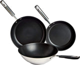 Pánev z nerezové oceli s nepřilnavým povrchem - vhodná na indukci, s pohodlnou rukojetí - 28 cm Hrnce a pánve Naty Shop Sada pánví 24/28/28 cm