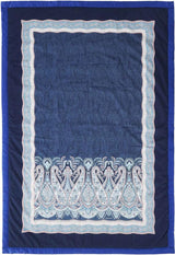 BASSETTI károvaná bavlna SABBIONETA barva MODRÁ B3 velikost 135X190 Peřiny a přikrývky Naty Shop Modrá 135X190