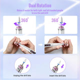 Denabuty Nagelfräser Kabellos, 13 v 1 Fräser Für Gelnägel 35000 U/Min, Elektrische Nagelfeile Professionell Nail Drill, Maniküre Und Pedicüre Set Elektrisch Für Semi Permanent, Acrylnägel DN-2402