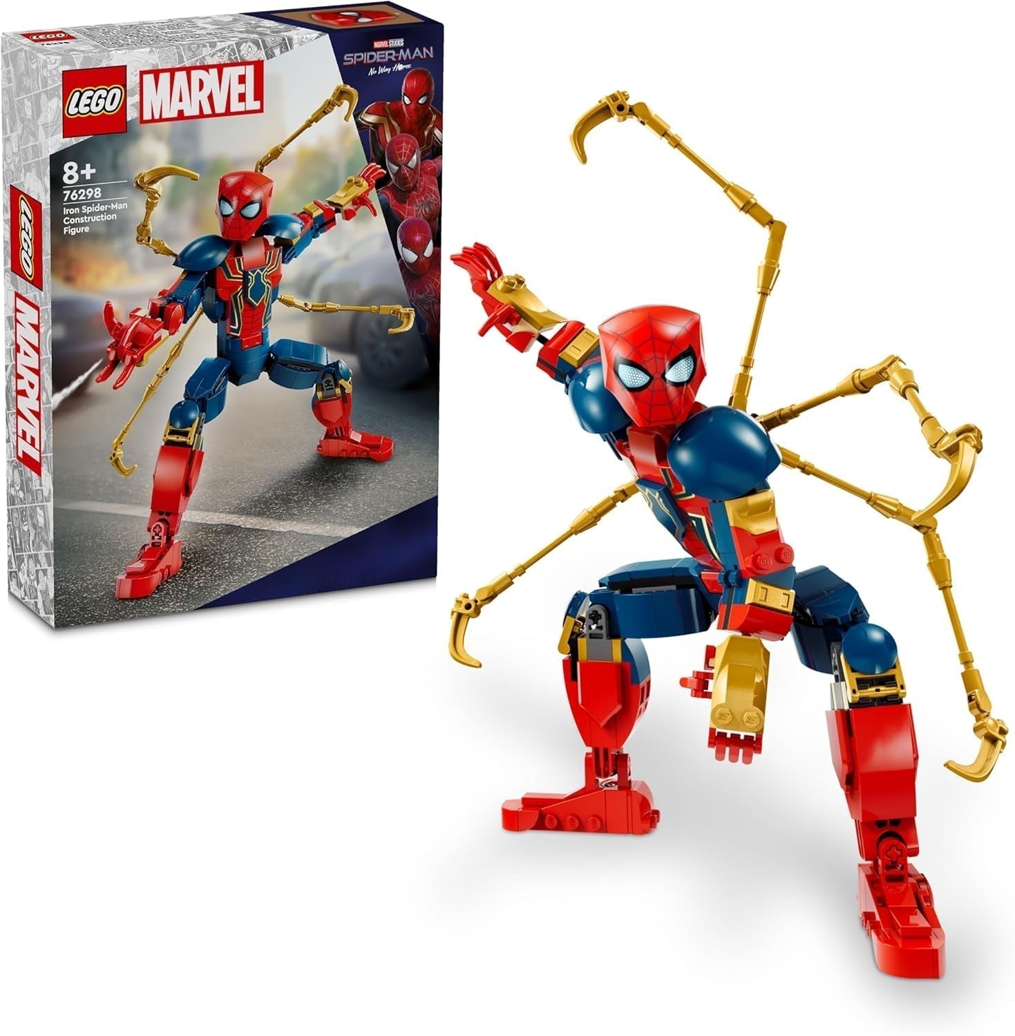 Stavebnice LEGO Marvel Iron Spider-Man Superhrdinská akční hračka pro děti 8+ Chlapci a dívky Sada brnění Sestavitelný model Avengers Nápad na dárek pro filmové fanoušky Marvel 76298 stavebnic Besuche den LEGO-Store Výchozí název
