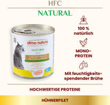 Almo Nature HFC Natural - Mokré krmivo pro dospělé kočky - Kuřecí řízek - 280g, balení 12 ks