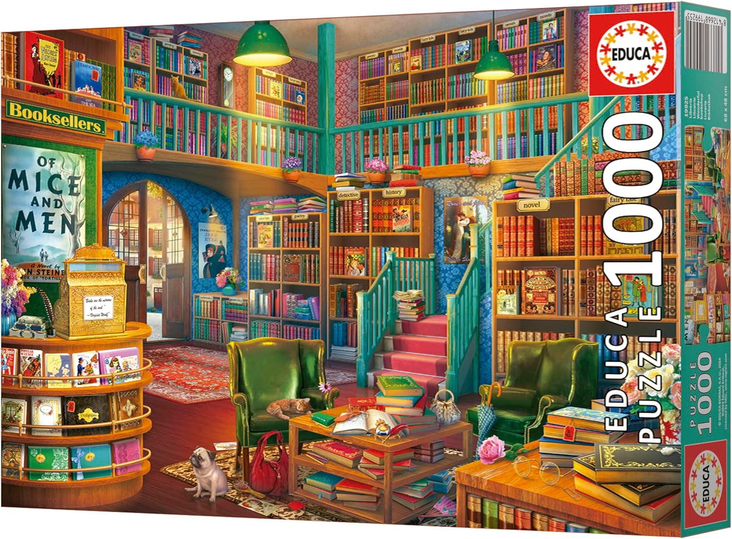 Educa - Puzzle 1000 dílků pro dospělé | Knihovna. Rozměry: 68 X 48 cm. Obsahuje lepidlo na puzzle Fixpuzzle. Už 14 let (19925) Puzzle Naty Shop