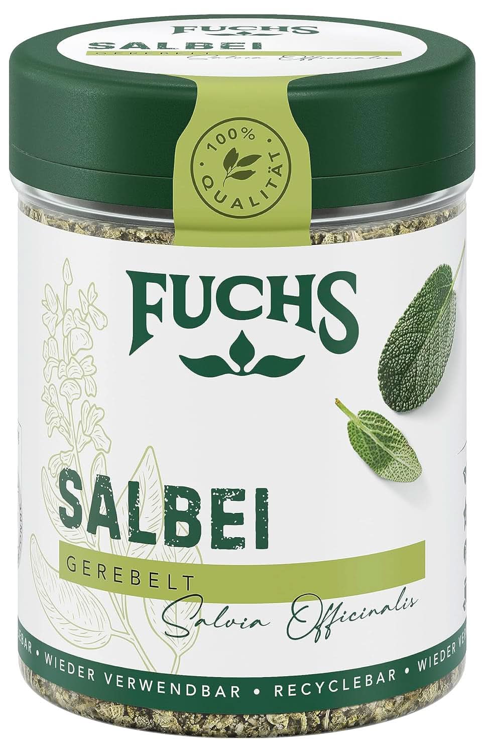 Fuchs, šalvěj, kyselá nota, jemně hořká na ravioli nebo noky, 14 gramů Koření Naty Shop