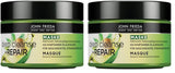 John Frieda - Deep Cleanse & Repair Mask / Treatment - Obsah: 250 ml - S konopným olejem + výživné avokádo - Zklidňující maska na vlasy pro poškozené vlasy Naty Shop maska na vlasy 250 ml (balení 2 ks)