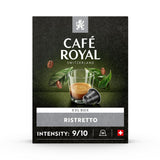 Café Royal Ristretto 36 Kapsel für Nespresso Kaffee Maschine - 9/10 Intensität - UTZ-zertifiziert Kaffeekapseln aus Aluminum (Backung mit 3)